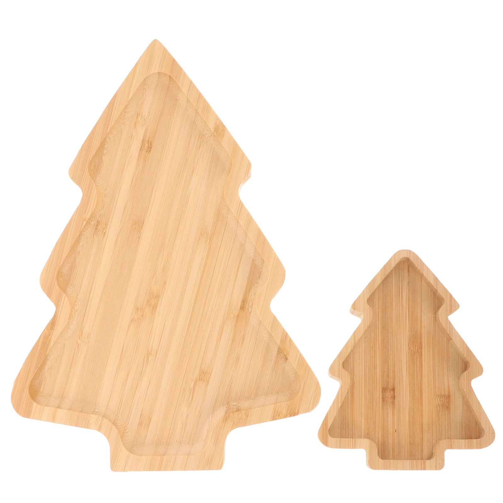 

2Pcs Christmas Cartoon Tree Shaped Wooden Tray Sushi Plate Sushi Plates Xmas Party Japanese Style Kitchen Barware
