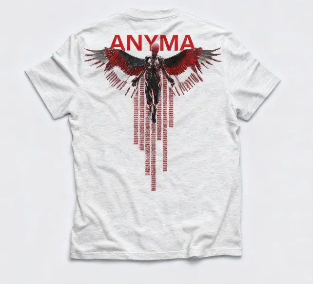 Anyma ADAM X تي شيرت الرجال بلايز جولة الرقبة امتصاص العرق عارضة الرياضة كوتون فضفاض للجنسين المحملة المتضخم الجرافيك بلايز