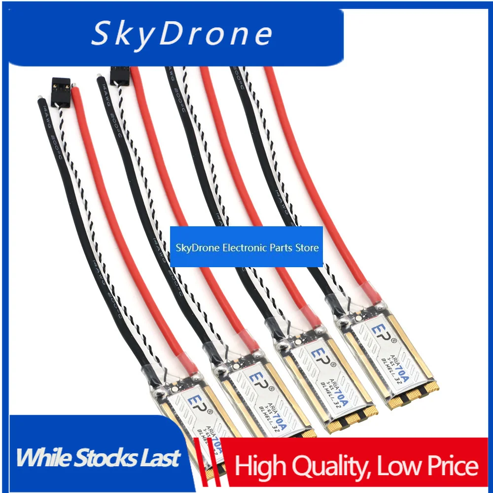 SkyDEl1 / 2 / 4pcs EP Aria AM32 70A BLHeli_32 32Bit Single Brushless ESC 3-6S Current Meter Sensor for RC Airplane FPV DIY RC Pa