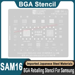 BGA Reballing Schablone für Samsung A33 A53 A536 A13 A21s F13 M33 Exynos1280-E8825 E850-3830 CPU Neu pflanzung Zinns amen Perlen Schablone