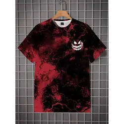 Summer Men's T-Shirt Fashion Tie-Dye Print Short Sleeve Tops Street Fashion O-Neck Pullover Outdoor Casual Loose Men's Clothing