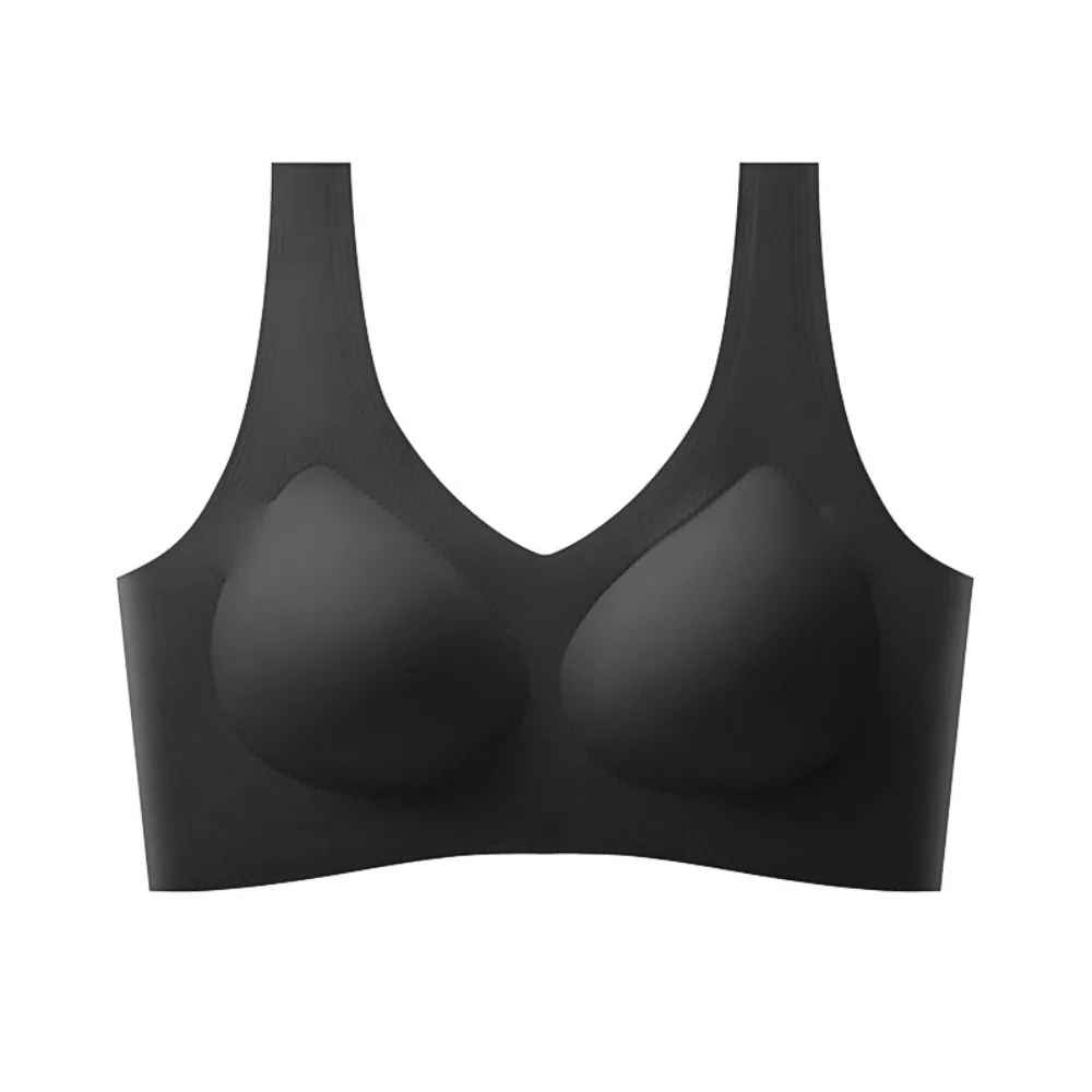 Breathable Close-fitting Seamless Bra Shockproof Lingerie Wireless Bra Beautiful Back Anti-sagging Deep V Brassiere Girls
