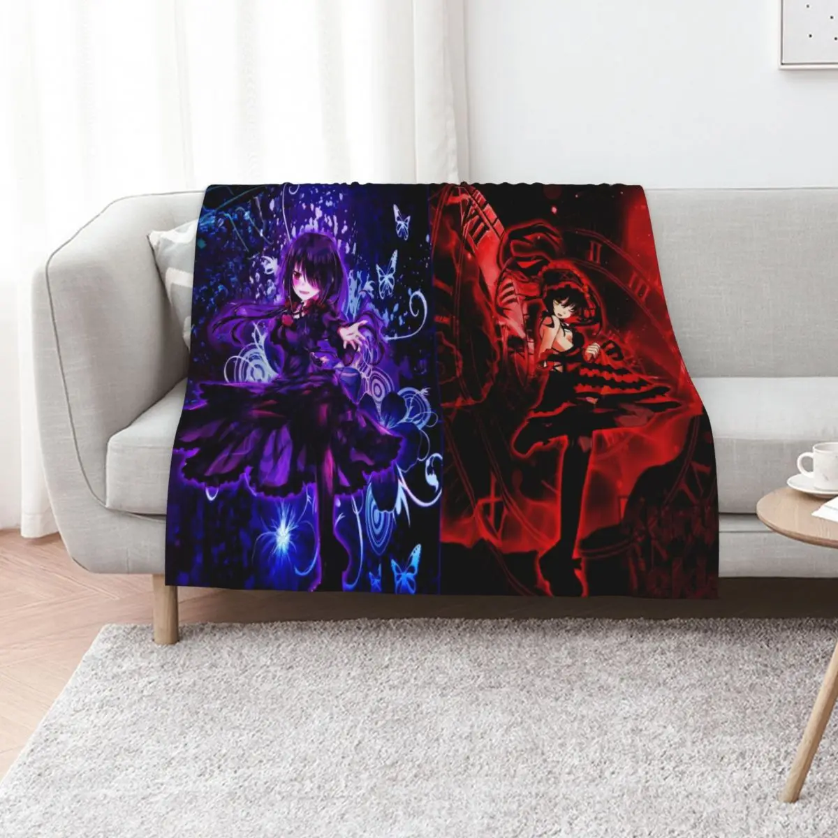 Kurumi Tokisaki - Yandere Throw Blanket Baby Flannel Fabric Sofa Quilt Retros For Baby christmas gifts Blankets