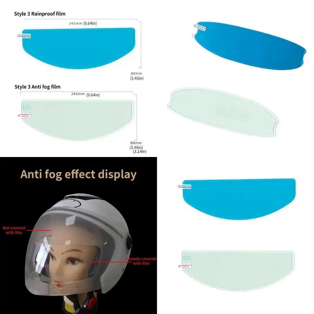 

31BC Motorcycle Helmets Film Weatherproof Helmets Accessory for Rain & Fog