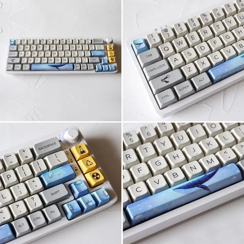 R53C PBT OEM Profile Keycap 5-side Dye Sublimation 8-key Direction ESC Enter 6.25U Accessory for Mechanical Keyboard Lot of 8