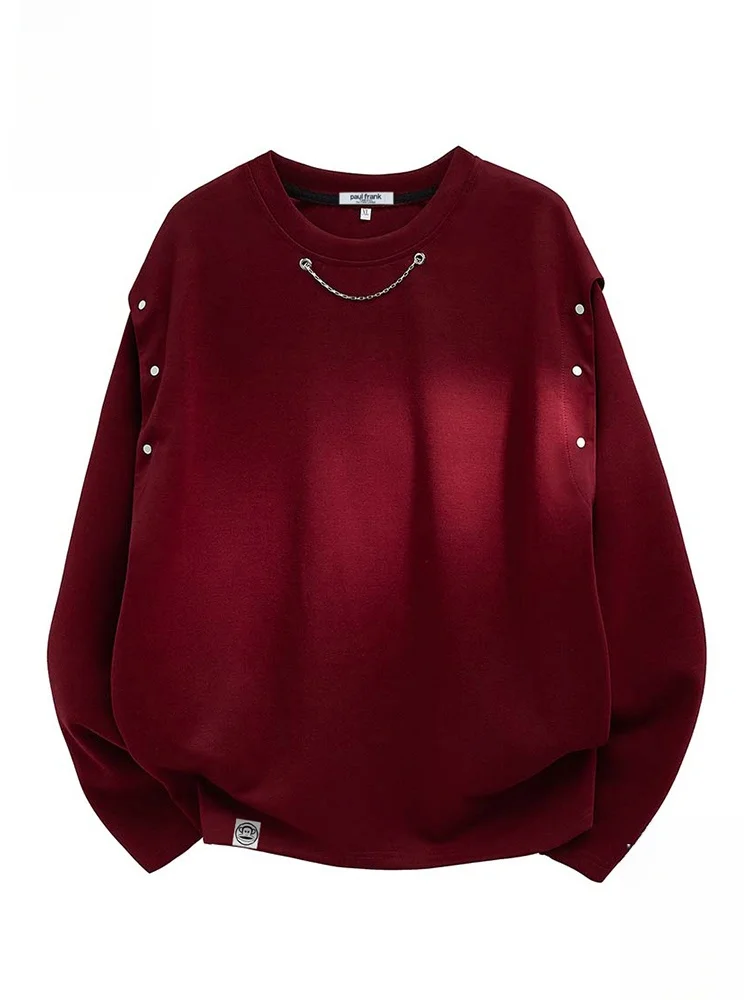 

PaulFrank Long Sve Hoodie Men's Fall Removable Sve Two-Way Wear Casual Sle Comfortable Cotton Blend round Ne Sweats...