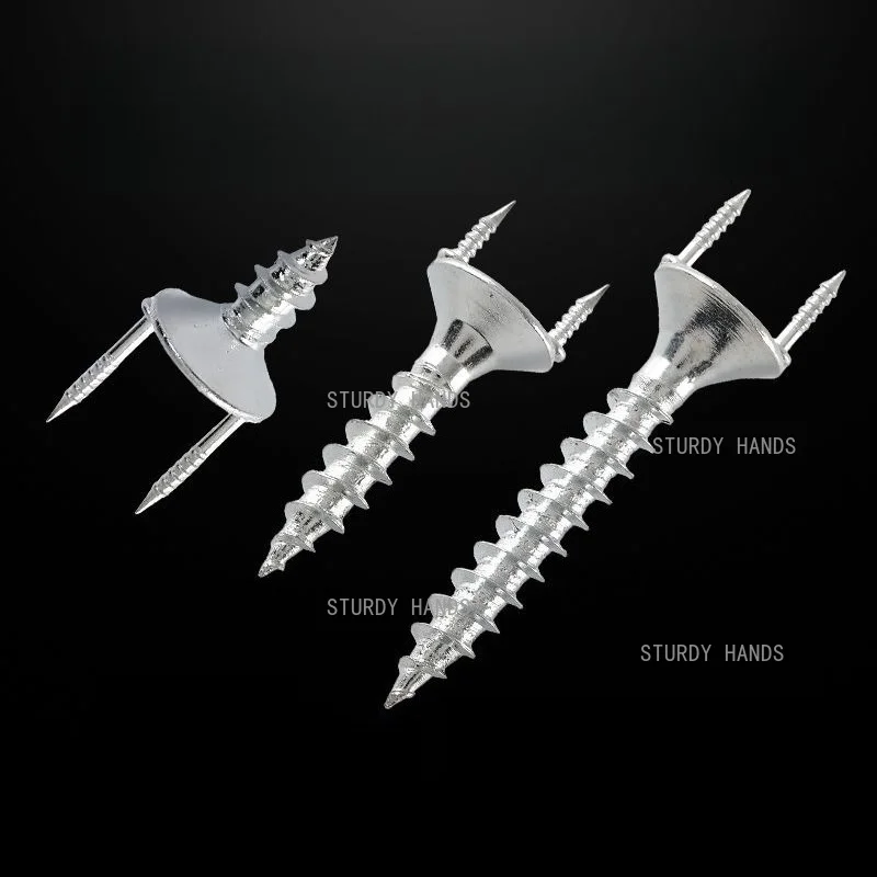 50PCS Non Marking Screws, Metal Self Tapping Fasteners, Household Fastening Screws, Hardware Accessories,bi-directional Screws