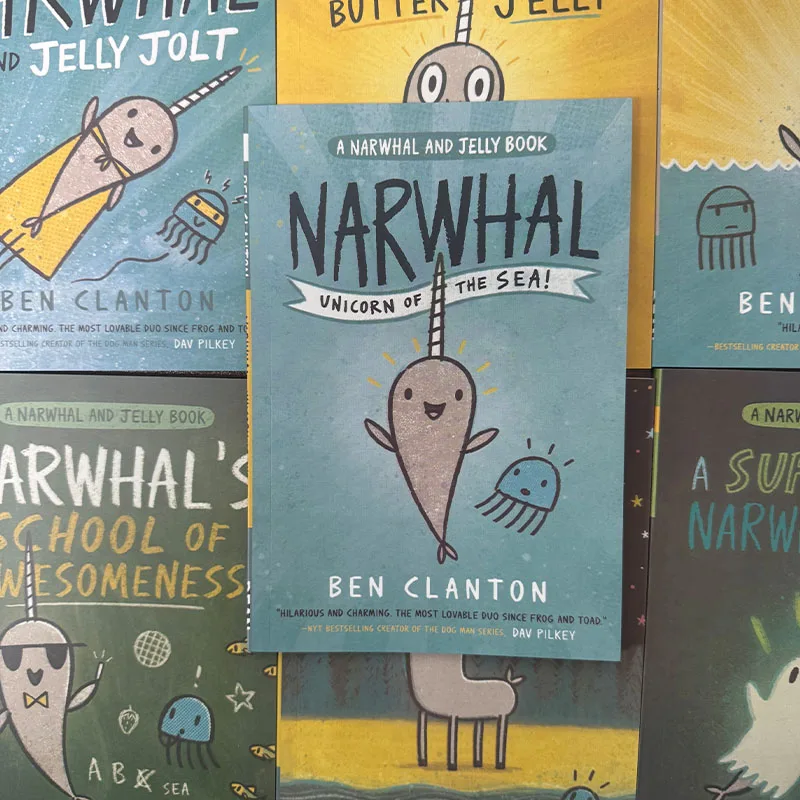 

Коллекция из 8 книг серии «Нарвал и Джелли» — детские забавные графические романы, истории о приключениях в океане