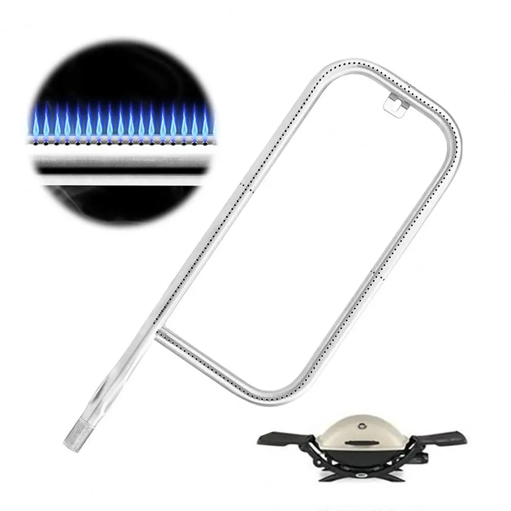 Gas Grill Flame Tube Replacement Stainless Steel Grill Burner Tube Replacement for Q100 Q1200 Gas Grills Easy for Even for Baby