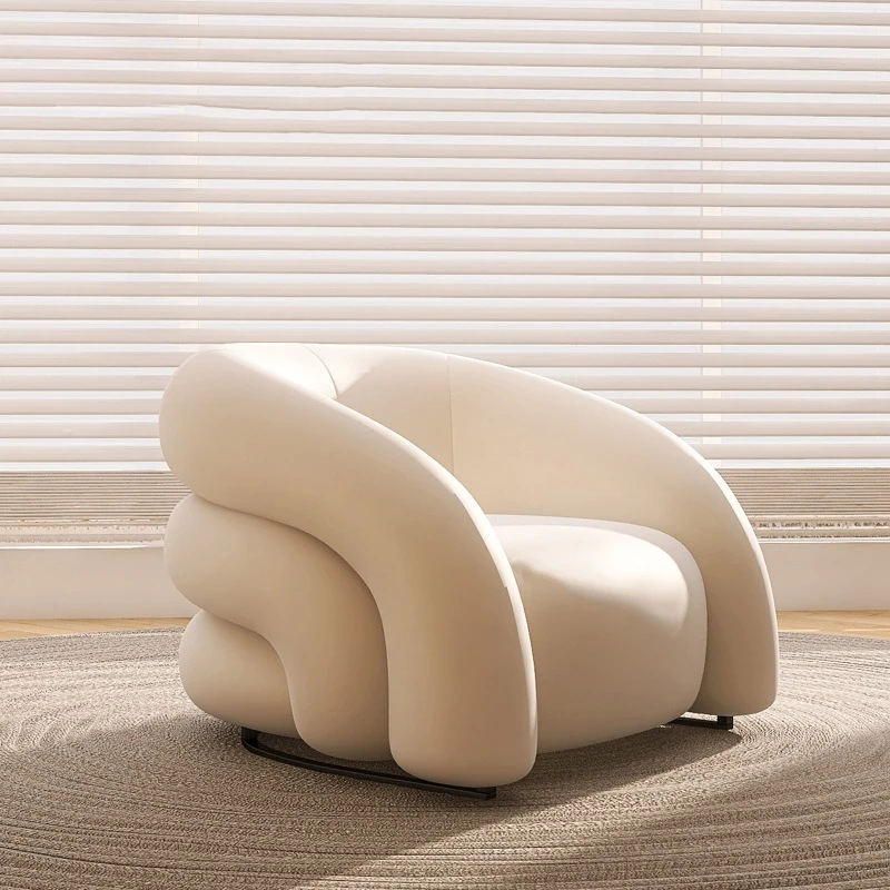 

Cream wind single sofa chair lazy single chair sofa small apartment balcony leisure chair