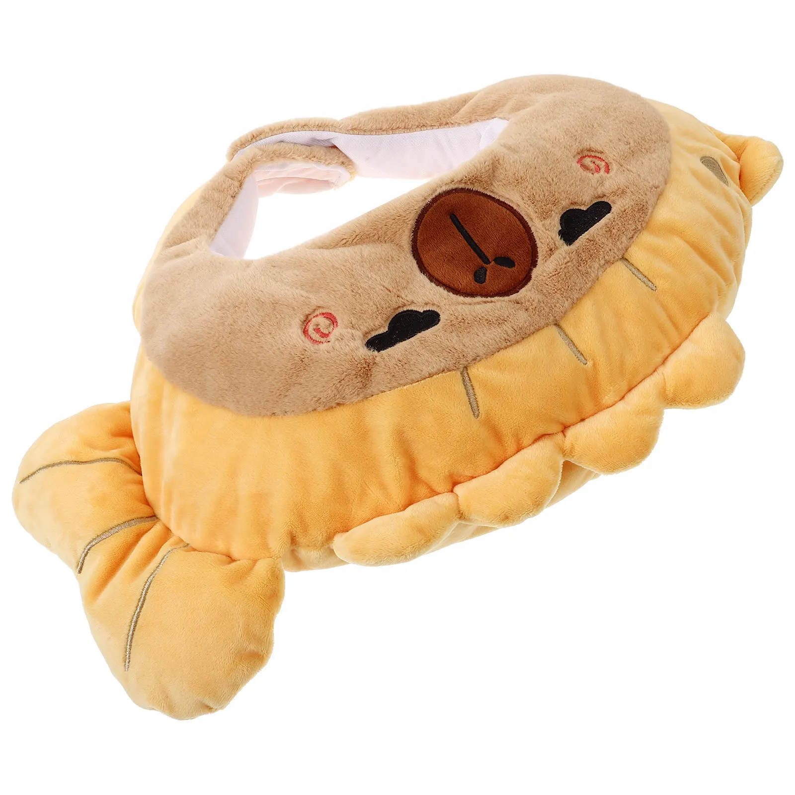 Żółty kapelusz w kształcie ryby Croaker, wzór 3D, rekwizyt do zdjęć na imprezy, cosplay, karnawał, festiwal, kostium, nakrycie głowy dla dorosłych.