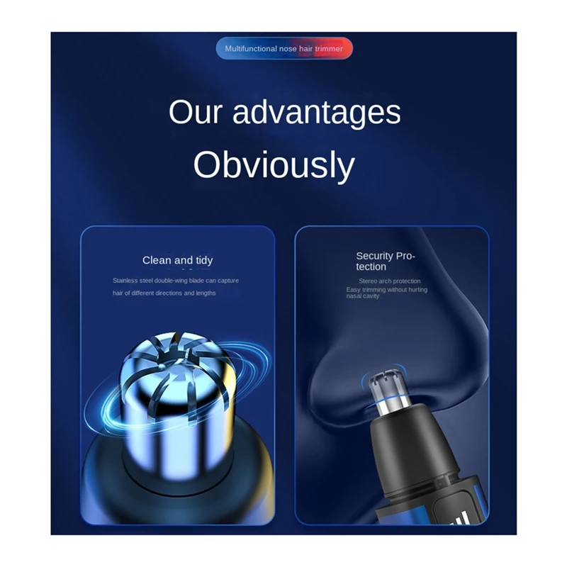 Tondeuse électrique en poils antarctiques pour hommes, tondeuse d'oreille aste USB, rasoir portable en poils antarctiques, étanche, propre et sûr, installation facile