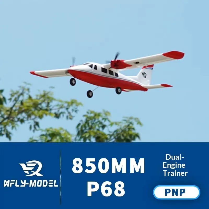 Xfly P68 RC Training Airplane 850mm Wingspan Twin Propeller Electric Aircraft For Beginner Outdoor Flight Practice