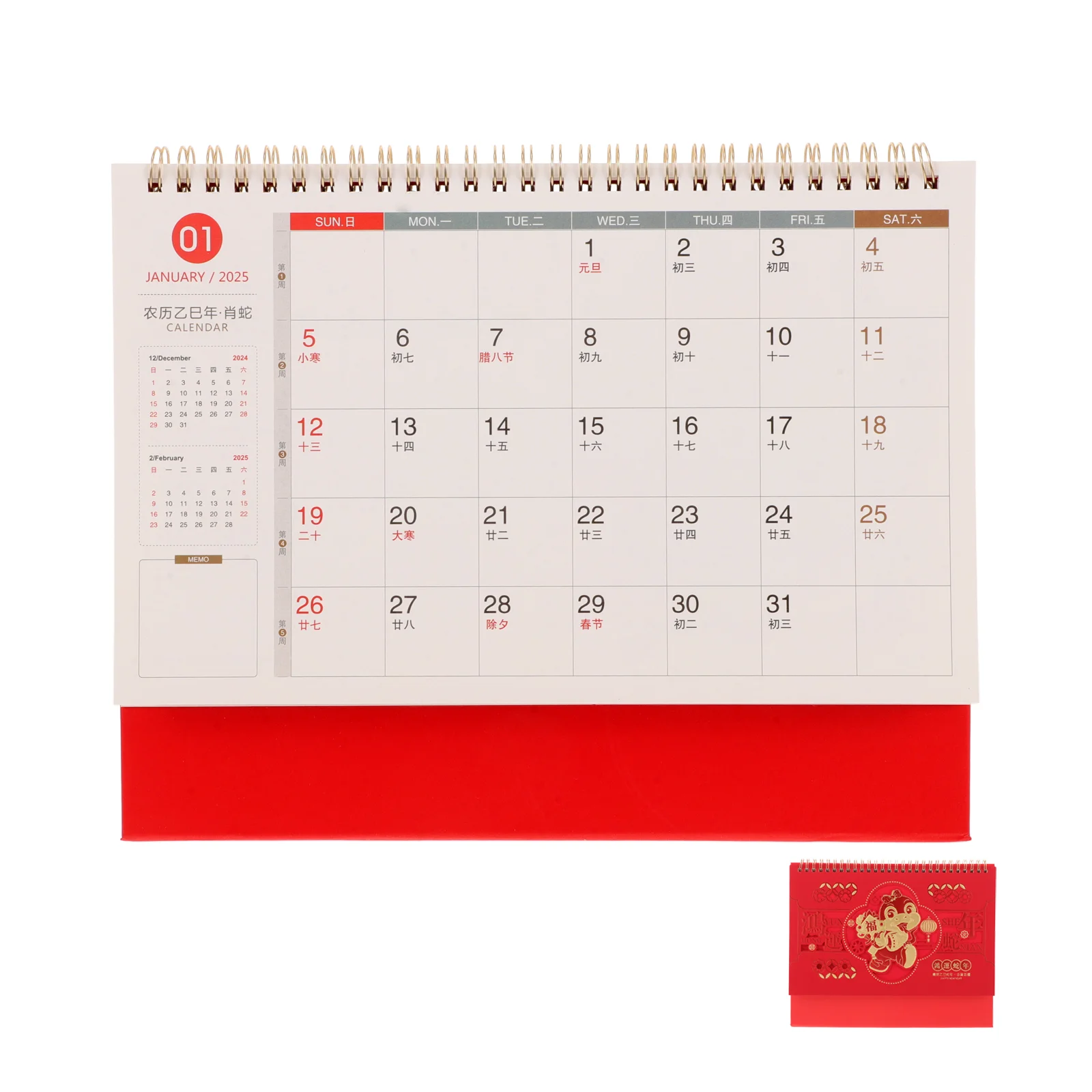 Year of The Snake Desk Calendar Chinese Rip off Dragon Advent 2025 New Desktop Calendars Lunar