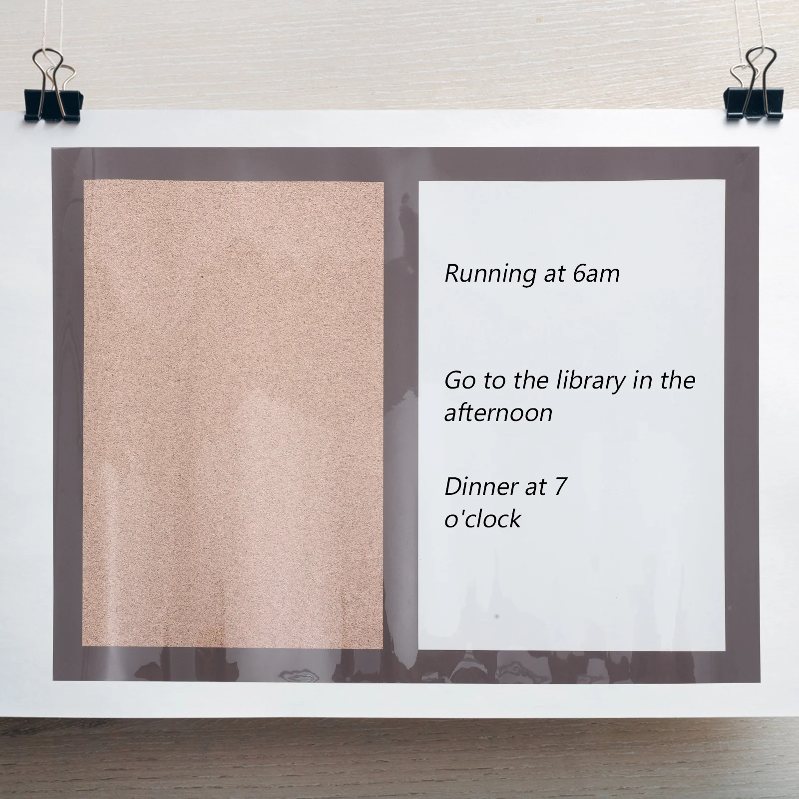 Blackboard Cork Board Combination Whiteboard Memo Photo Wall Message Board Lightweight Wear Resistant Office Classroom Home