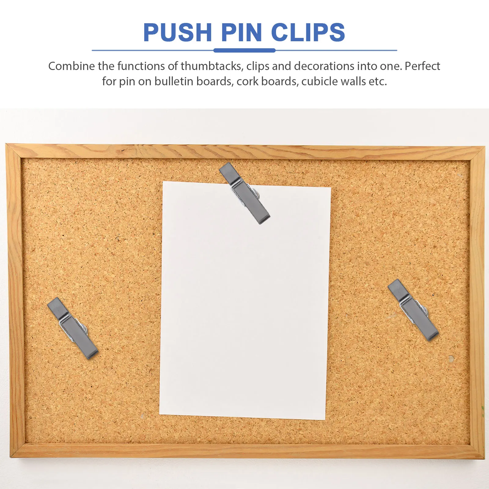 50pcs Transparent Push Pin Clips Reusable Multi-Function Picture Clamps For Home Office Decoration Replaceable Photo Clips