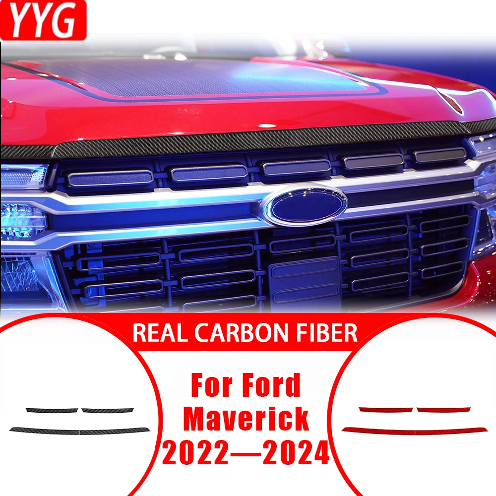 

For Ford Maverick 2022—2024 Carbon Fiber Rear Trunk Outer Decoration Car Interior Accessories Cover Trim Sticker Modification