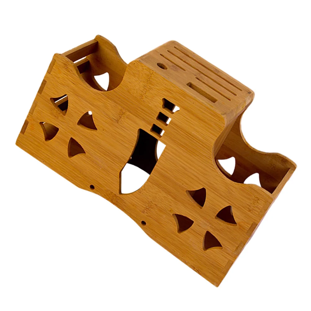 

Household Bamboo Cutter Holder Kitchen Utensil Scissor Rack Draining Cutter Storage Multi-Function Kitchen Essentials Organizer