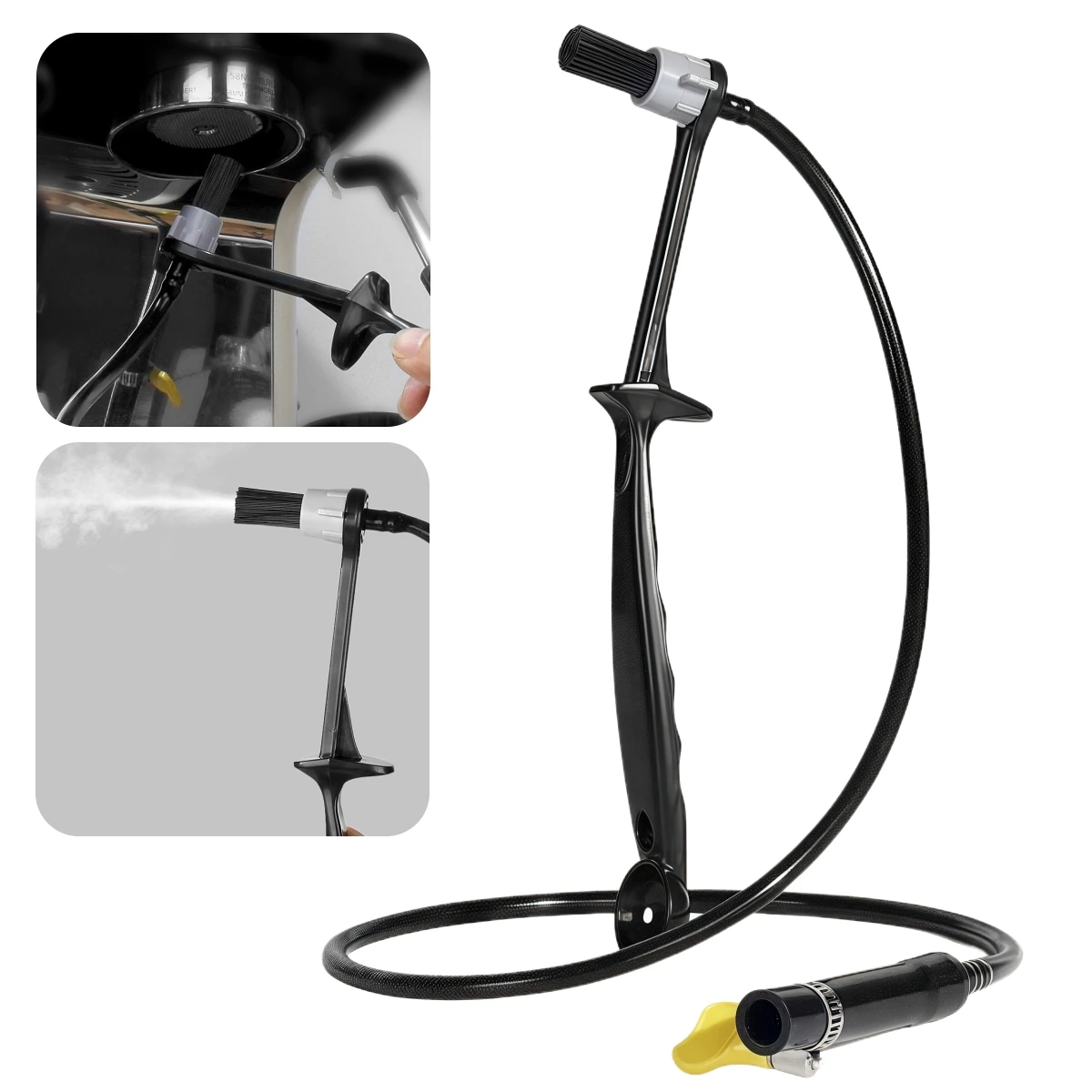 

Comfortable Grip Coffee Brush Coffee Wand Maintenance 25.5 CM Espresso Cleaning Tool Disassemblable Brush Head