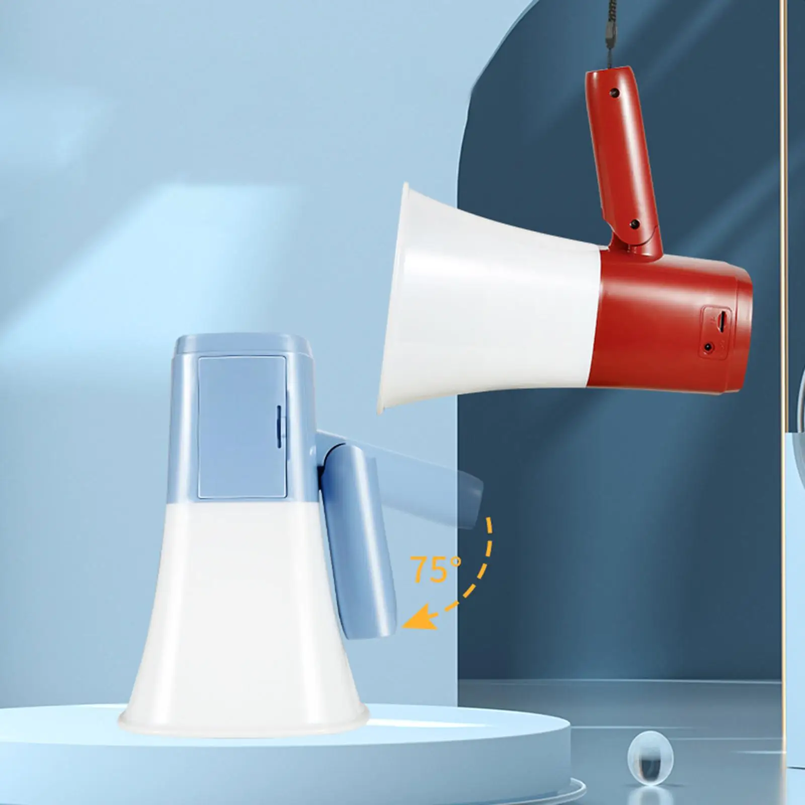 Portable Megaphone Speaker Space Saving Handheld Amplifier for Safety Drills