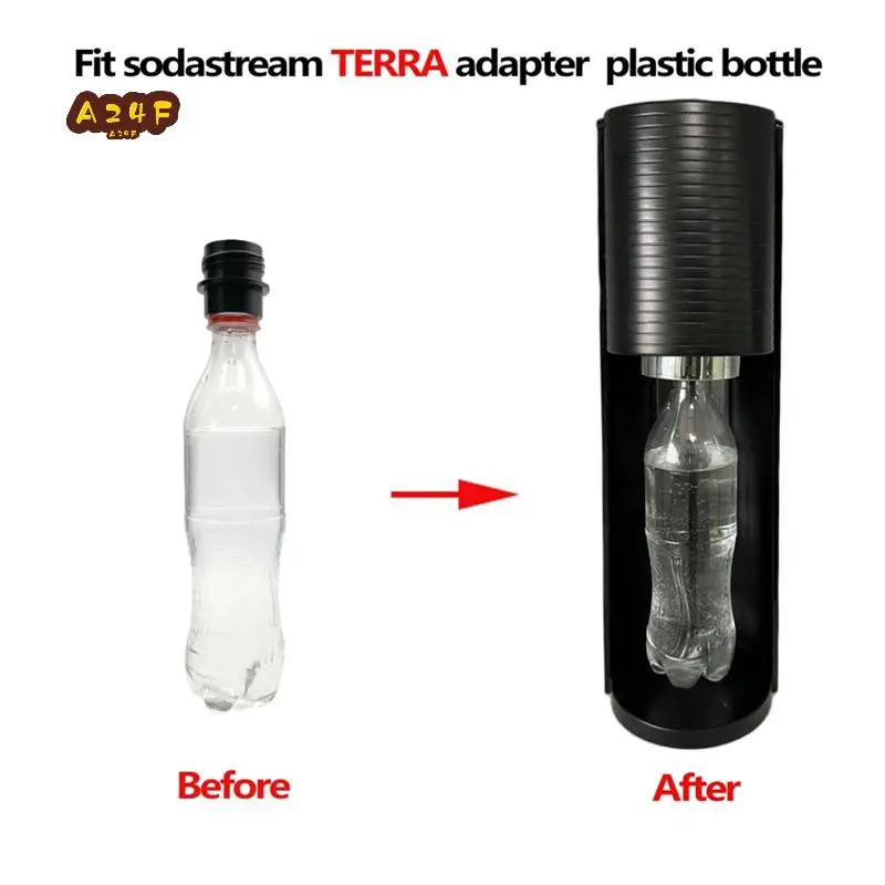 Adaptador de botella A24F para botella de burbujas PET de calibre 28Mm para máquina Sodastream Fizzi DUO Terra Art Gaia A200 G100
