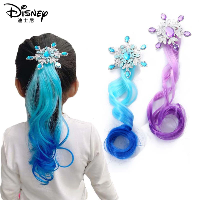 

Disney Frozen Hair Clip Kids Hair Accessories Cartoon Elsa Anna Princess Headwear Braided Hair Rope Barrette Girls Birthday Gift