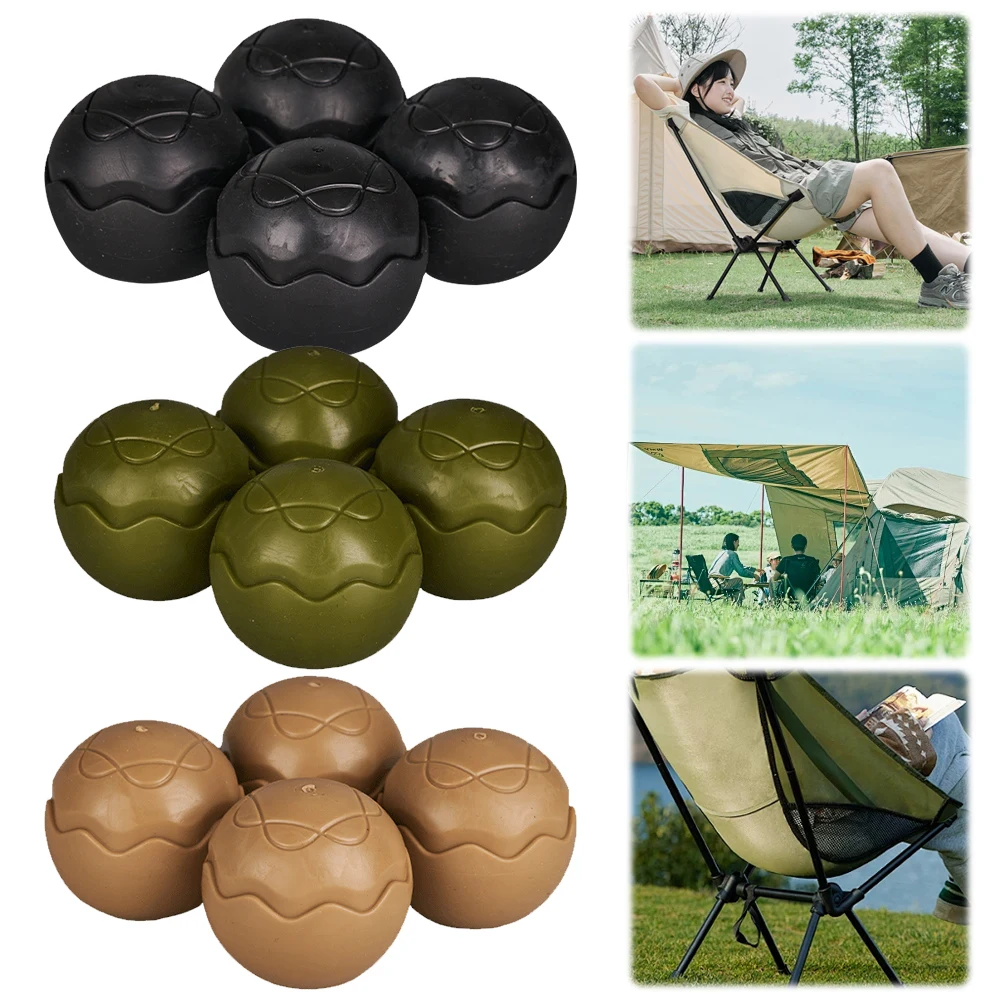 4Pcs Camping Chair Leg Caps Rubber Moon Chair Base Universal Picnic Stool Leg Caps for Help Stability On Rugged Uneven Surfaces