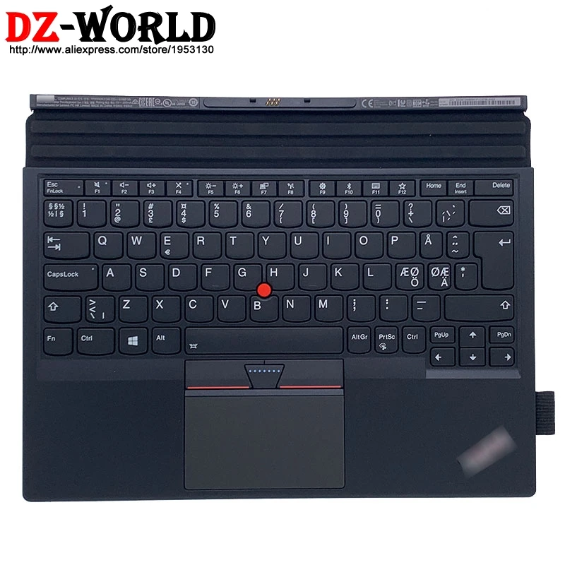 

New Original NDC Nordic Base Portable Backlit Thin Keyboard with Palmrest Touchpad for Lenovo Thinkpad X1 Tablet 2nd Gen 01AY141