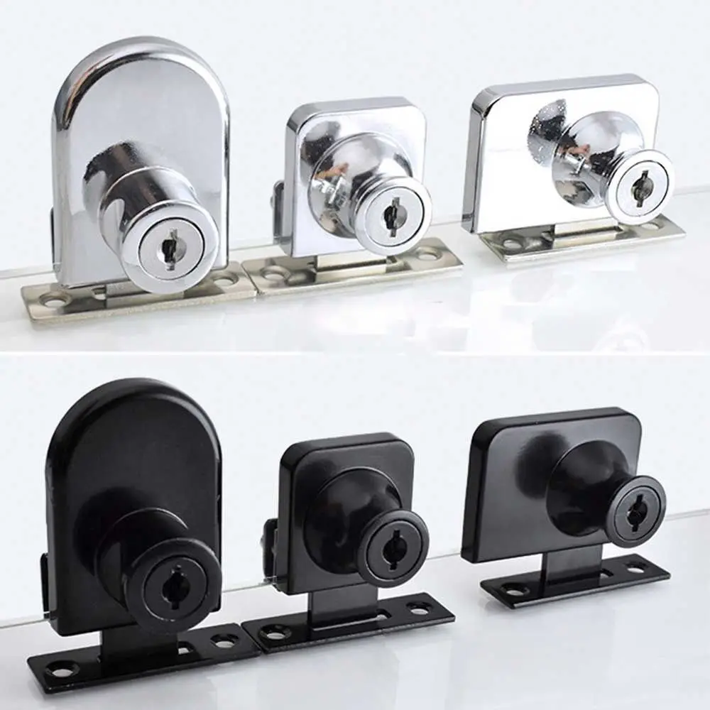 with Key Zinc Alloy Hardware Accessories Mall Display Glass Cabinet Lock Window Lock Cabinet Door Locks