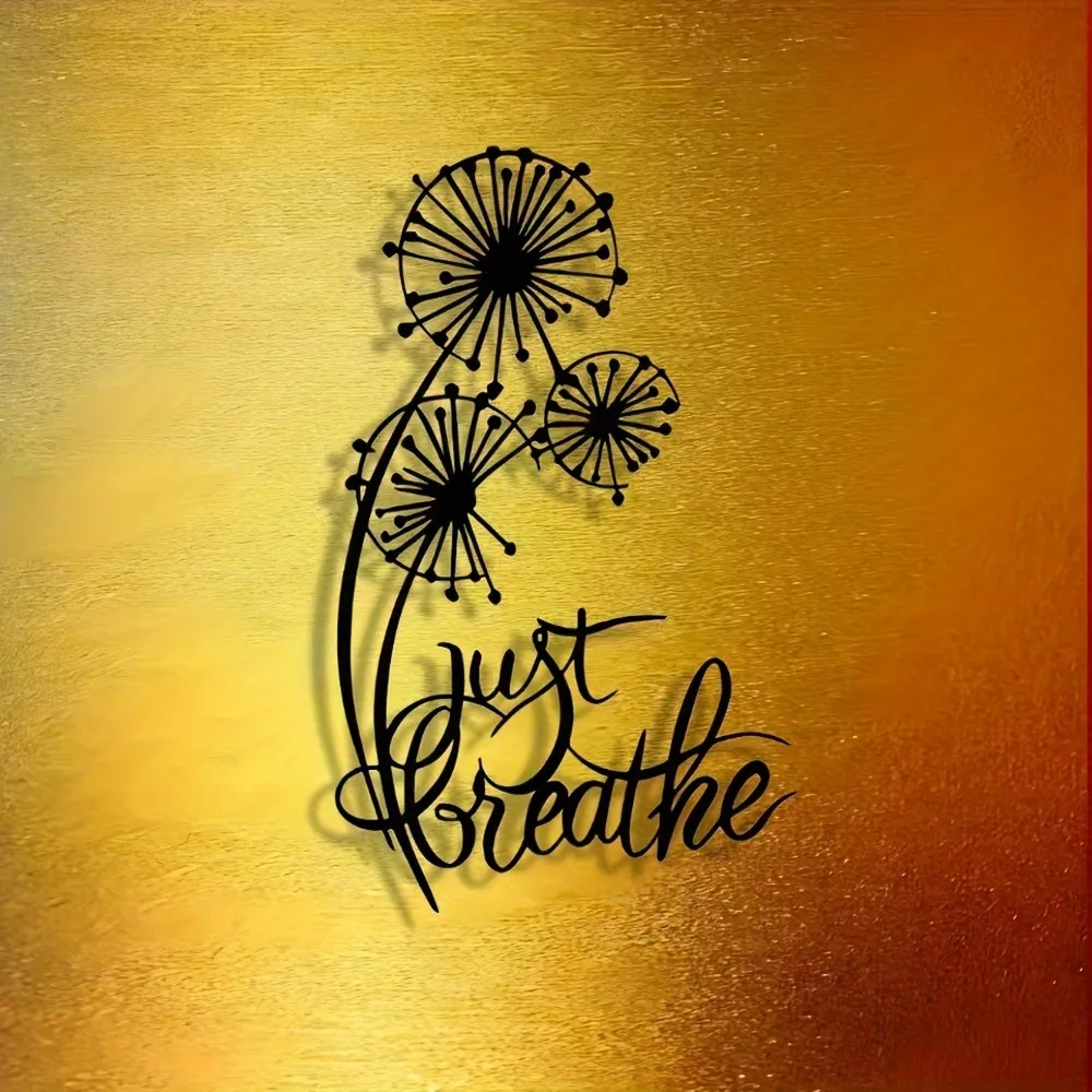 CIFBUY Dandelion Metal Wall Art Inspirational Quote Hanging Decor For Home Office Scene Wall Sculpture Gift