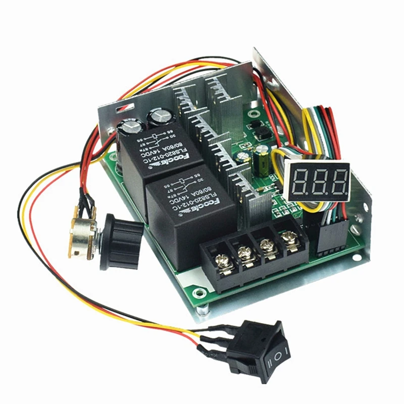 

PWM DC Motor Speed Controller Digital Display 0-100% Adjustable Drive Module Input MAX 60A