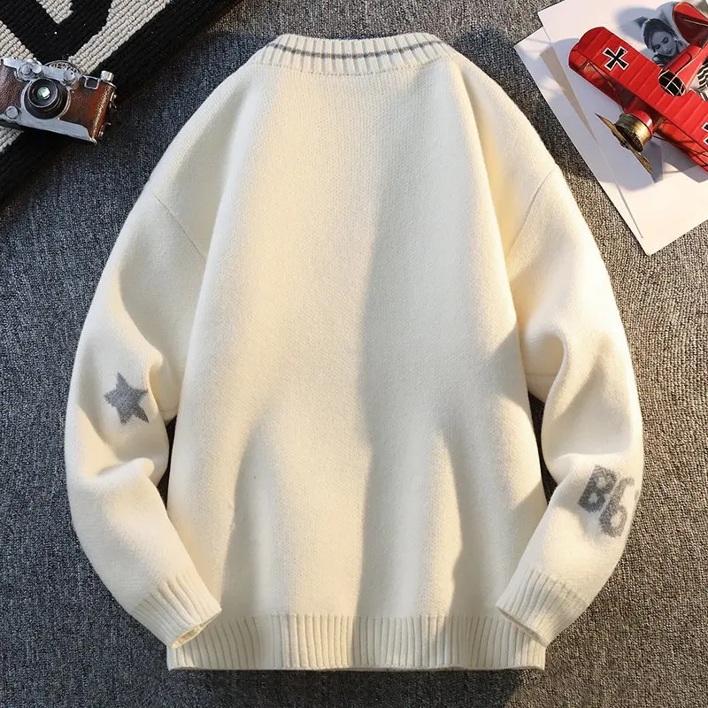 Spring New Men'S Fashion Trend Comfortable Large Size High Quality Loose Casual Versatile men Long-Sleeved Cardigan M-4XL