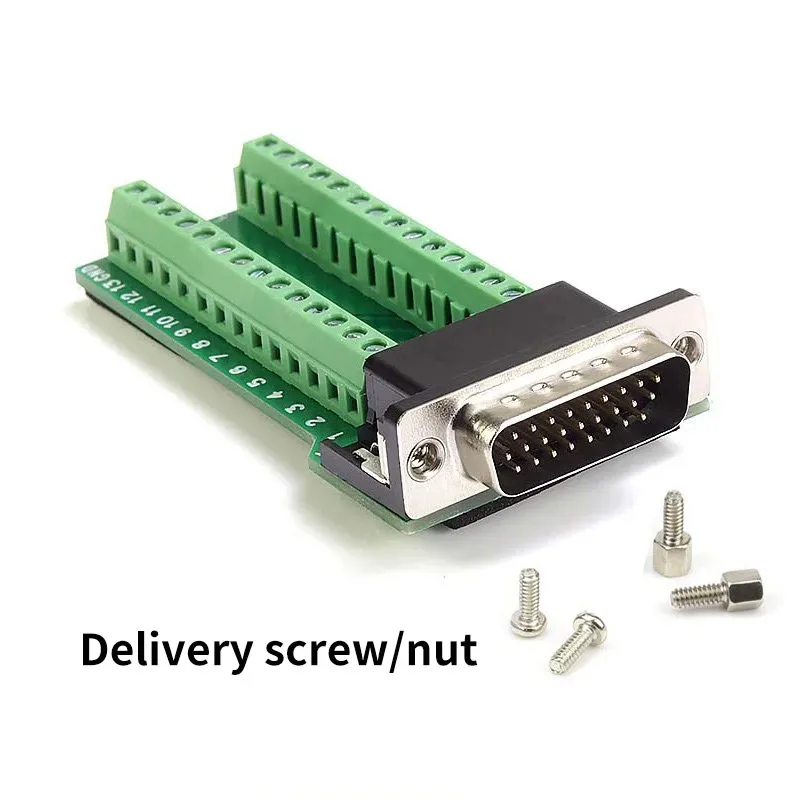 DB26 Solderless Plug 26 Pin Male Female Adapter 3 Row 26 Pin Circuit Adapter Plug Free Transfer Solder Terminal