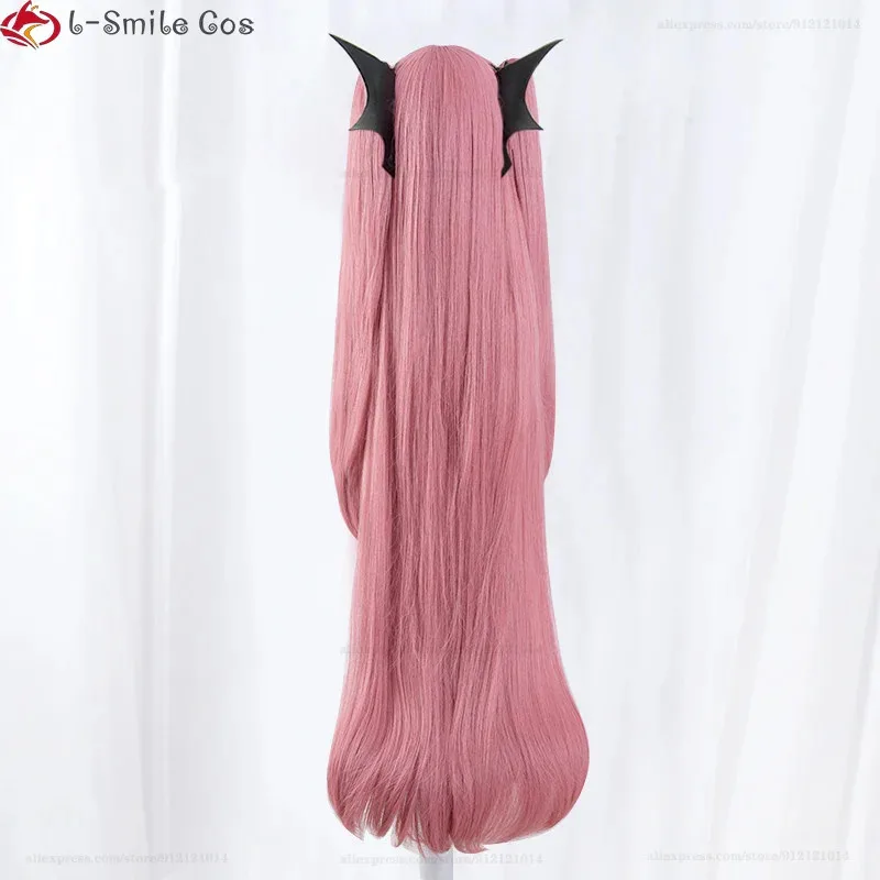 Dd12Anime Cosplay Krul Tepes 90 cm/110 cm Rosa largo con 2 coletas pelo sintético resistente al calor pelucas de mujer de Halloween + peluca C
