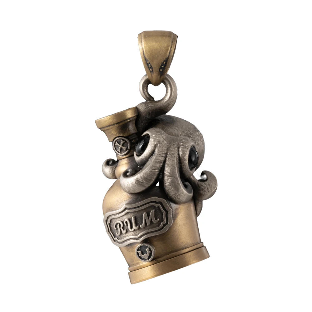 COPPERTIST.WU Octopus Capsule Pendant Necklace for Men Women,Pet Ashes Urn Holder Keepsakes Jewelry