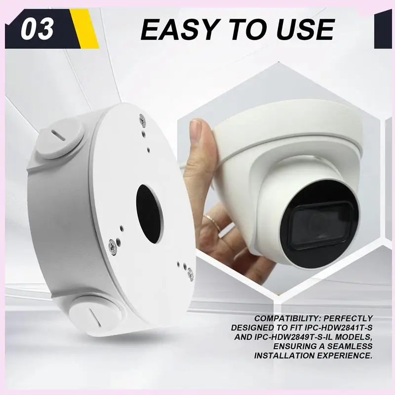 

B24B Wall Mount PFA13G Junction Box For Waterproof IPC-HDW2841T-S, IPC-HDW2849T-S-IL IP Cameras