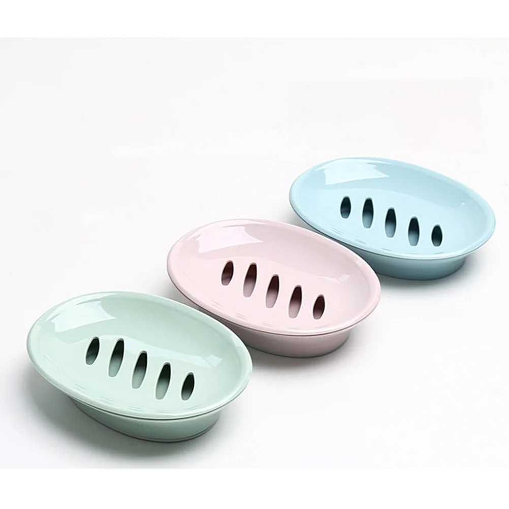 

Soap Dish Oval Shaped Double Draining Soap Holder Dish Drainer (Blue) Soap Dish Drainer Holder Heart Shaped Soap Dish