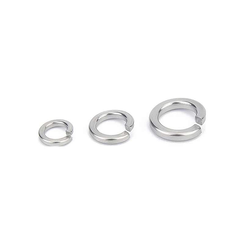 GB93 304 Stainless Steel Spring Lock Washer Square Ends Split Lock Washers M2M2.5M3M4M5M6M8M10M12M14M16M18M20M22M24M27M30