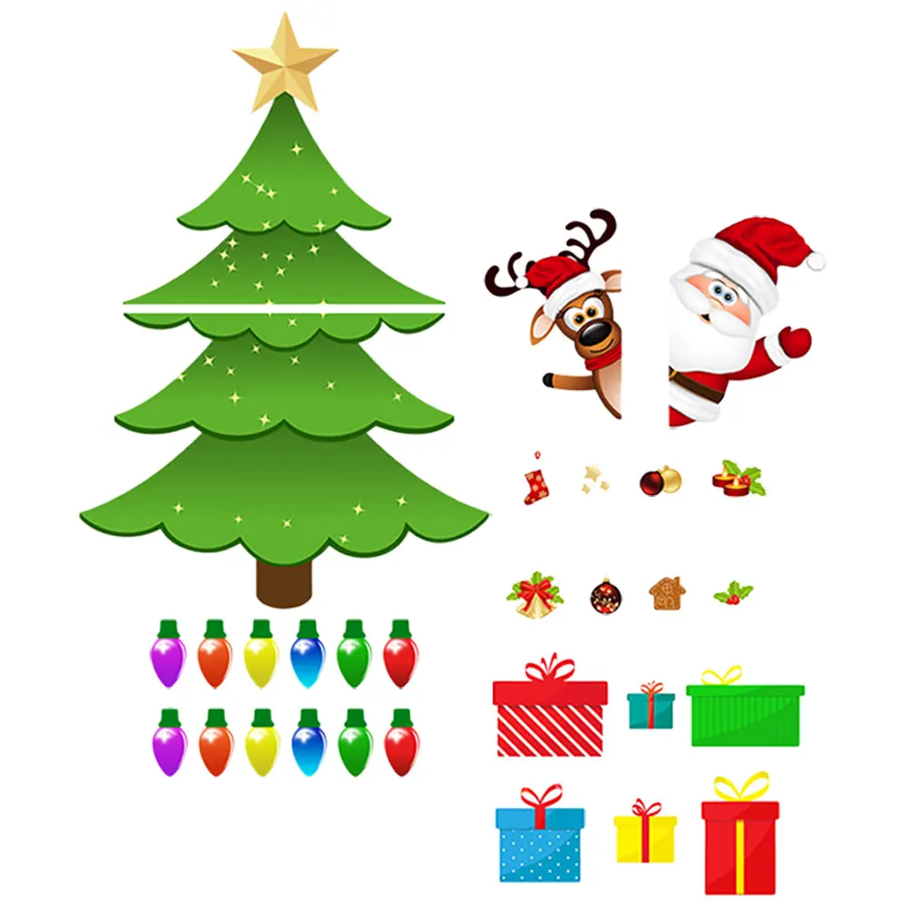 

1 set 1 Set Christmas Tree Fridge Magnets Household Decorative For Refrigerator Garage Door Holiday Home Decor Xmas Supplies