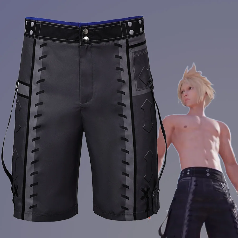 

FF7 Rebirth Cloud Role Play Beach Short Pants Anime Game Final Fantasy VII Costume Men Fancy Dress Up Party Clothes