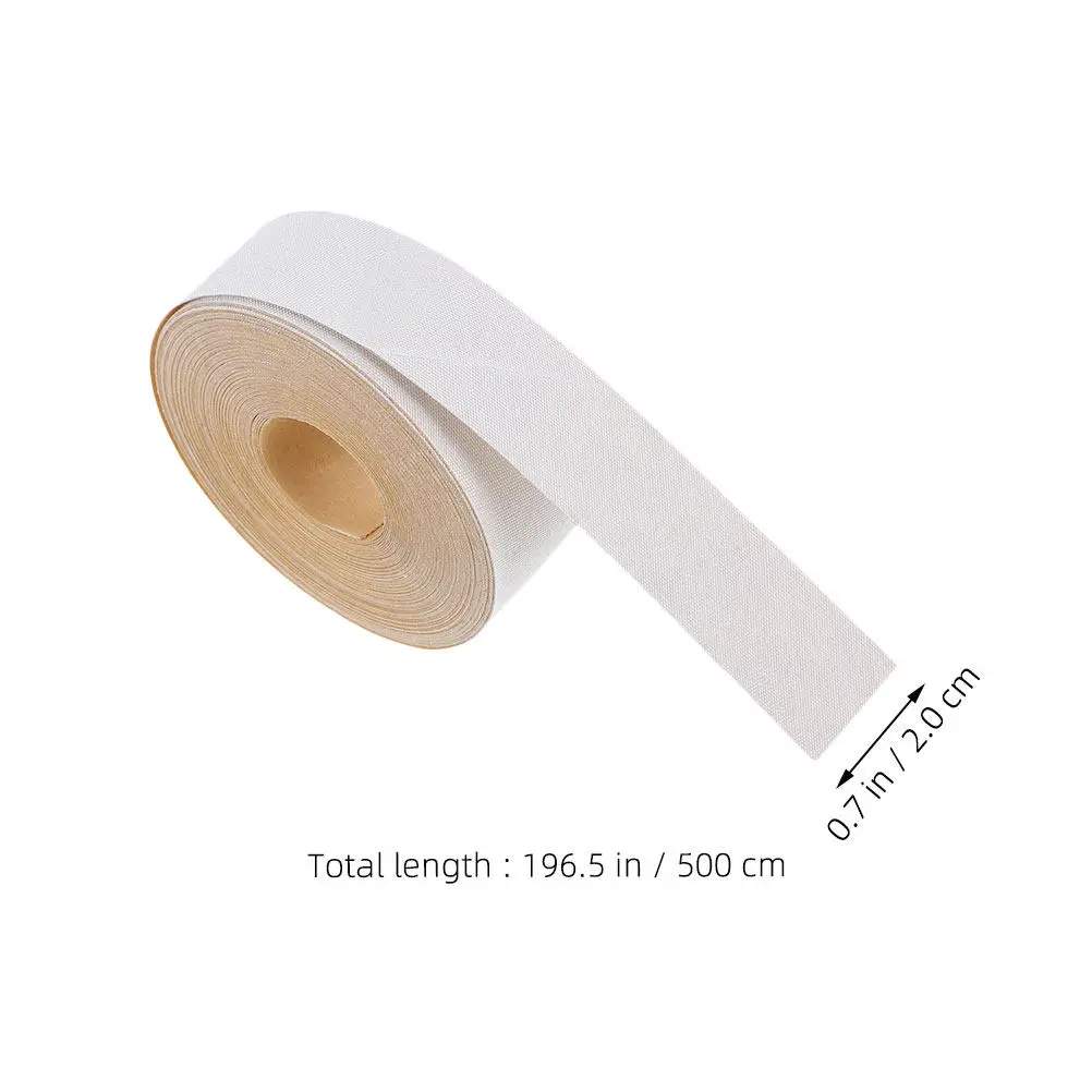 4 Rolls Lampshade Edge Trim Tape Fabric Cloth Strip Self Adhesive Lampshade Wrapping Banding Light Cover Accessory White 5M