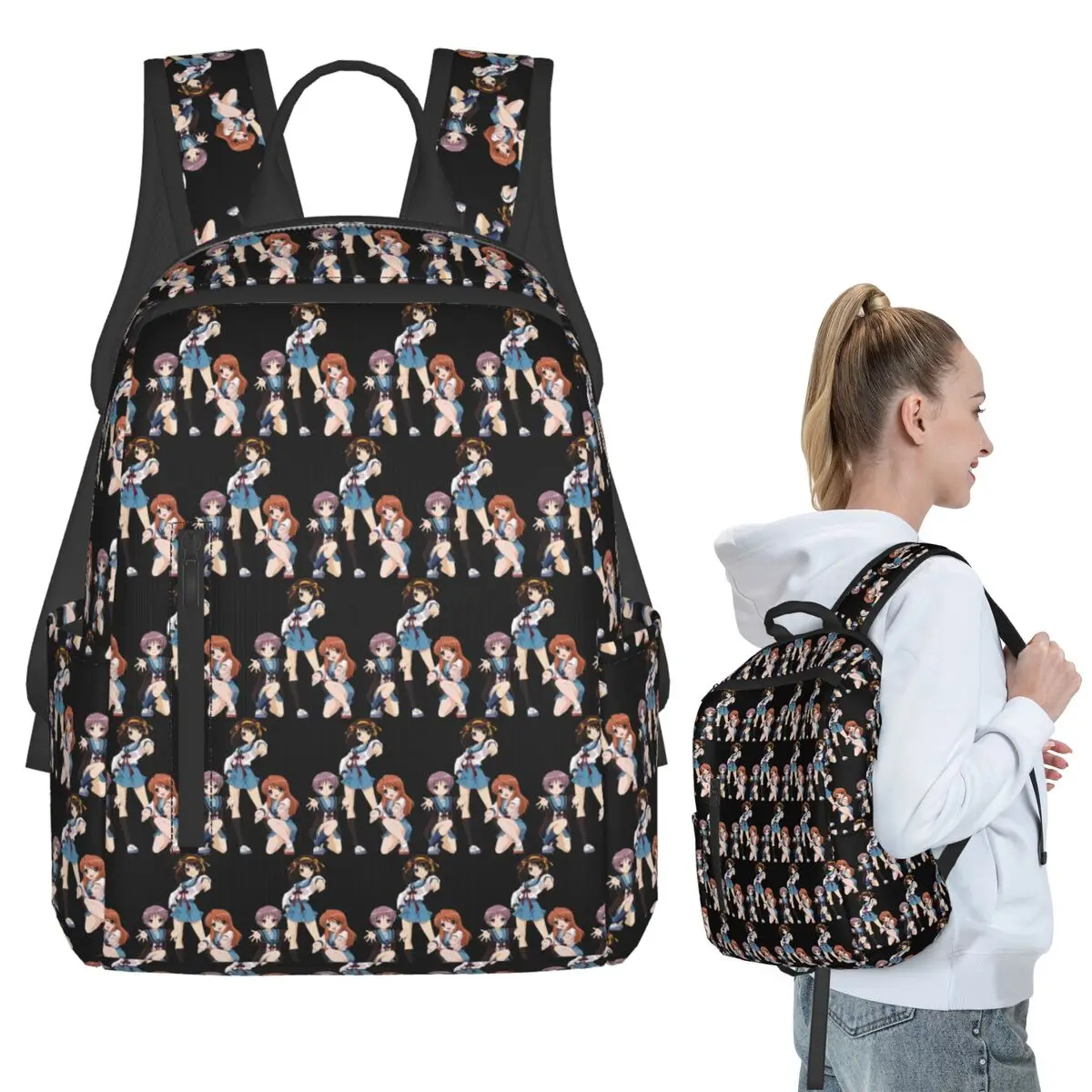 

Astute Koizumi Yuki Anime Haruhi Suzumiya Fanart Backpack Student BookBag Children School Bag Computer Shoulder Bags Men Women