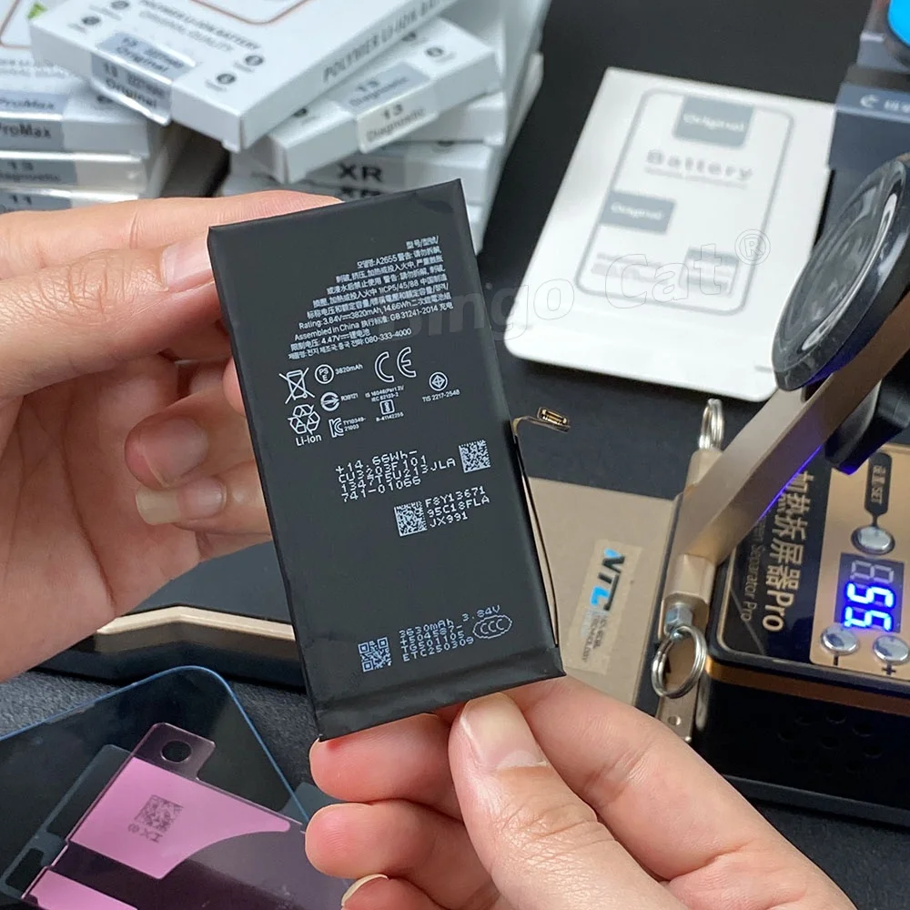 For IPhone 12 12pro 13 14promax 15 15promax Rechargeable High Capacity Diagnostic Battery 18.1/ 26.0  No Pop-up Message Replace