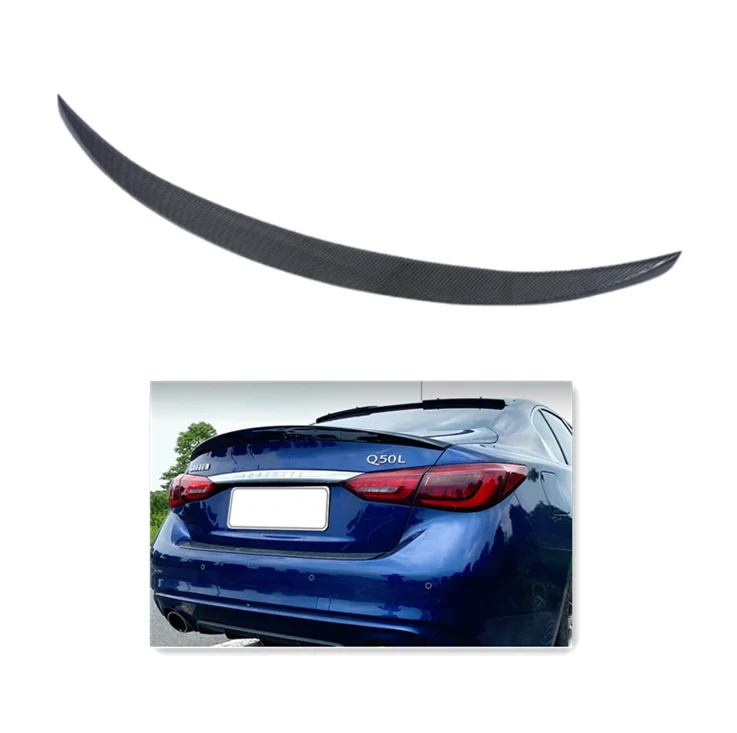 Automotive Parts USA Version Rear Spoiler For INFINITI Q50 Gloss Black Rear Wing Spoiler 2014-2021