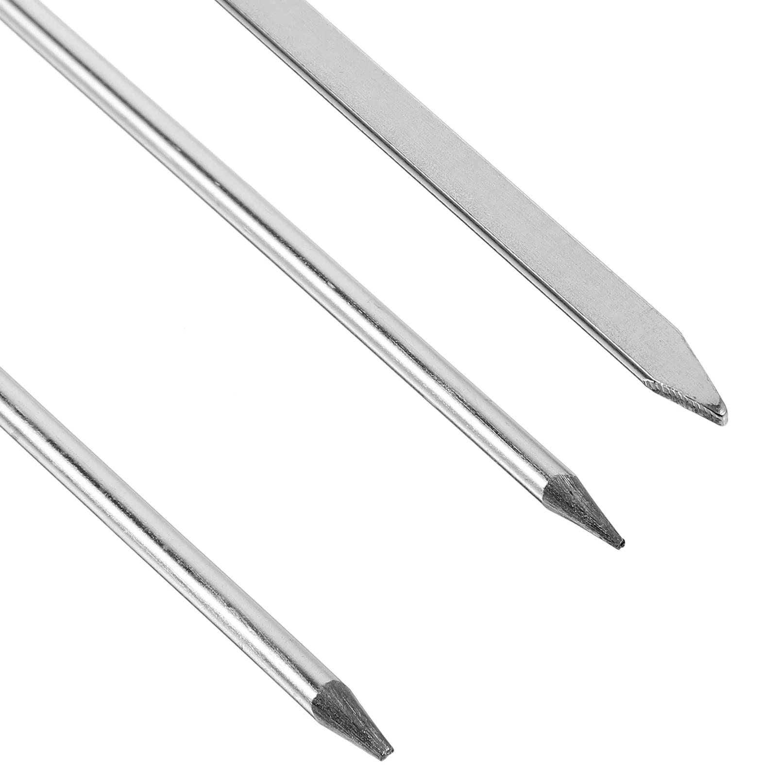 

Stainless Steel Bbq Skewers Reusable Metal Grilling Skewers For Vegetables Meat Kabob Roasting Supplies Barbecue Tools Long