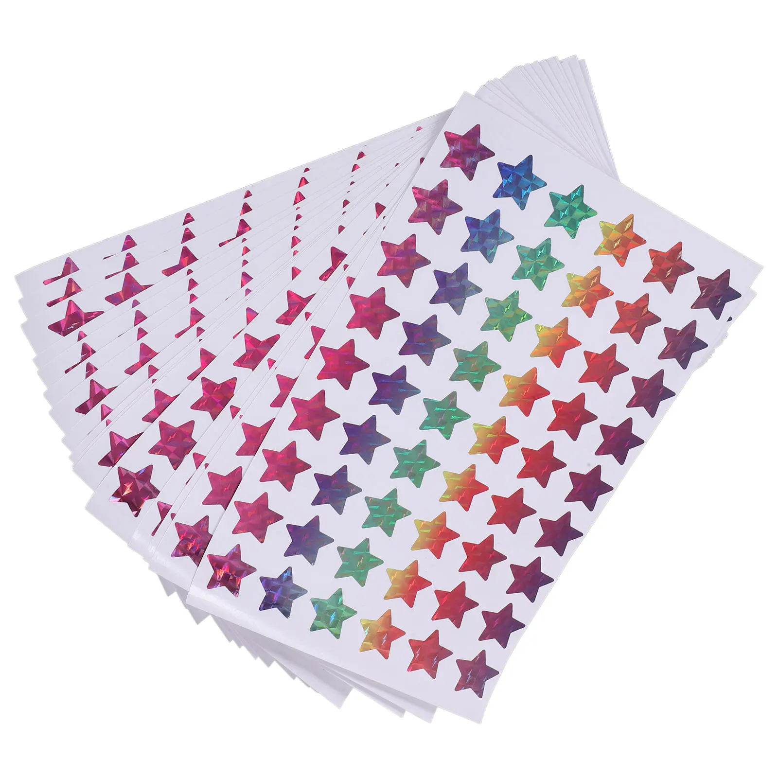 

15 Sheets Star Label Reward Encourage PVC Self-Adhesive Five-Pointed Classroom Student Scrapbook Festival Decoration Packaging