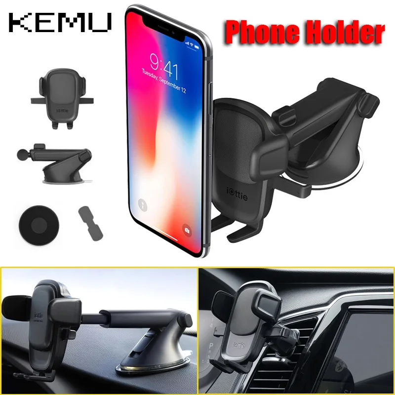 

iOttie Easy One Touch Universal Car Mount Dashboard & Windshield Suction Cup Phone Holder For iPhone Samsung Google All Smar