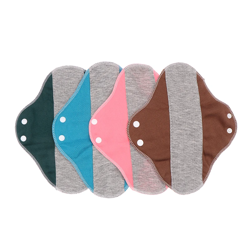 1/4 pçs algodão macio lavável almofadas de pano fino forros de calcinha feminina absorventes higiênicos guardanapo diário reutilizável almofadas de higiene menstrual