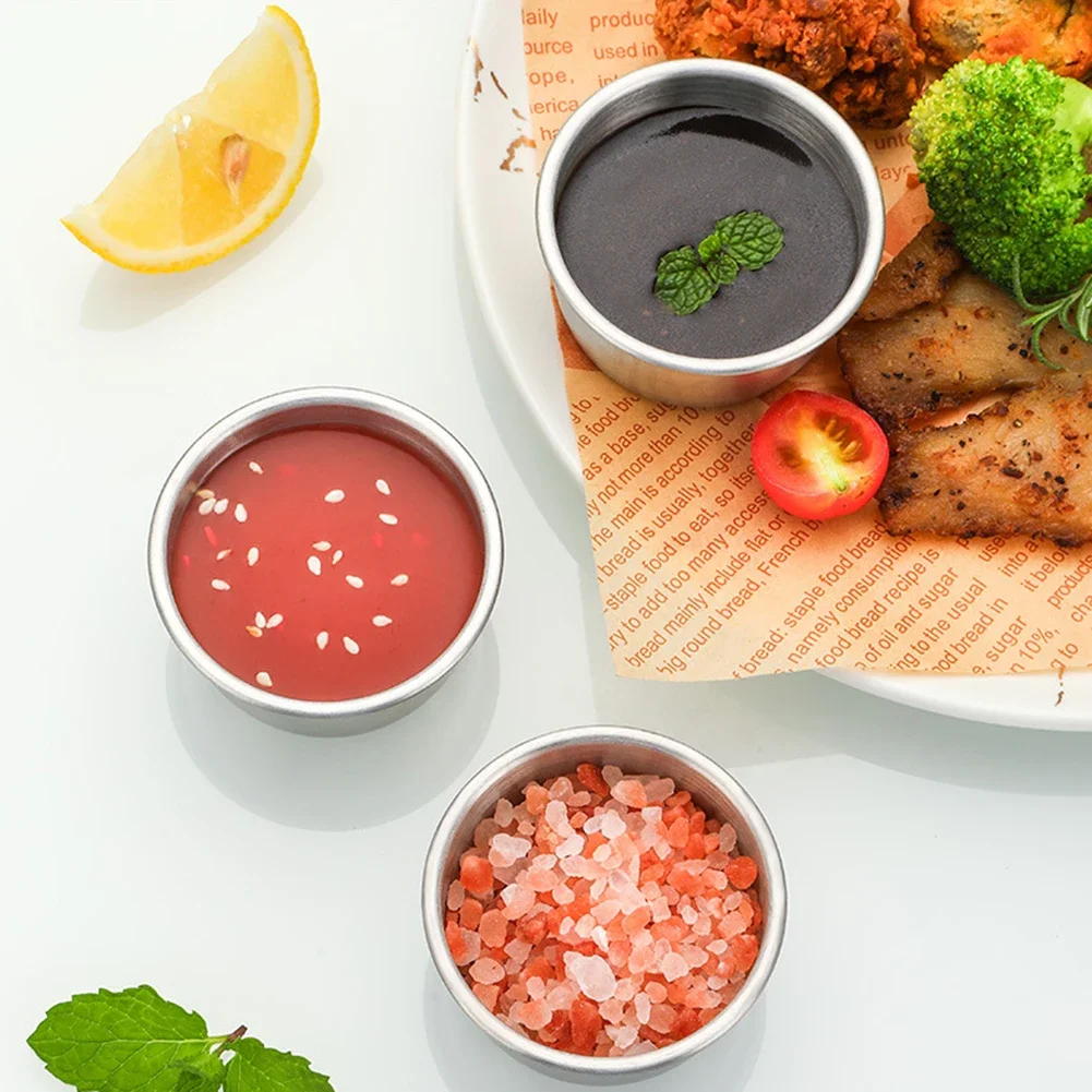 

6pcs Stainless Steel Mixing Bowls Food Storage Containers Set With Lids Tableware Leak-Proof Round Dipping Bowl Container