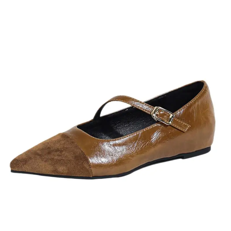 

2026 Women's New Vintage Pointed-toe Fashion Flats with Seamless Design, Simple French Style, Women's Flat Shoes Loafers Women